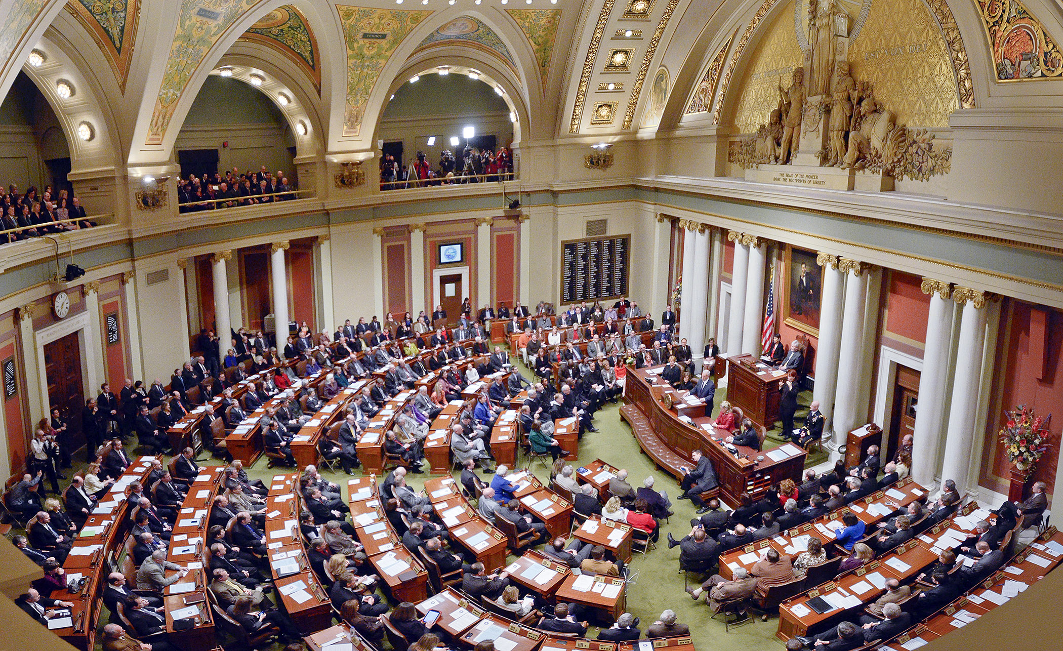 A view of the House Chamber during Gov. Mark Dayton's 2013 State of the State address. House Photography file photo